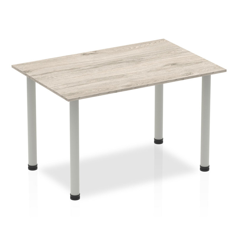 Kyvan Rectangle Conference Table, 72.5cm H x 120cm L x 80cm D, Grey Oak