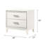 Table de chevet chic avec finition blanche - Structure stable avec tiroirs de rangement-1217185960