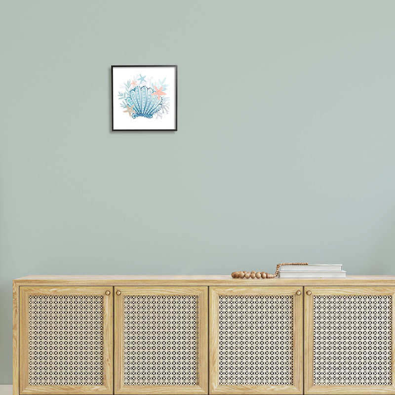 Art de giclée maritime à clapet maritime par Lanie Loreth, Giclée encadrée noir minuit, H 12 po x l 12 po x P 1,5 po