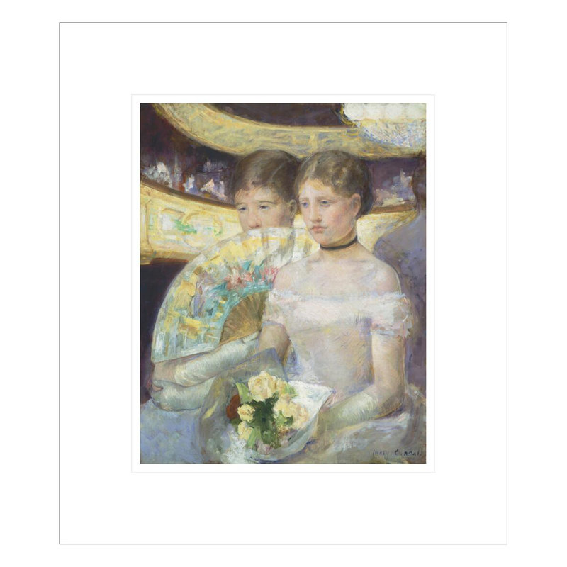 «The Loge» par Mary Cassatt - estampe numérique encadrée, H 15,82 po x l 13,75 po