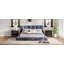 Structure de lit tapissier grand format en velours avec tête de lit capitonnée, conception moderne à profil bas, support de lattes robuste, pas de sommier tapissier, lit moelleux de luxe pour la chambre à coucher-131476043-131476042