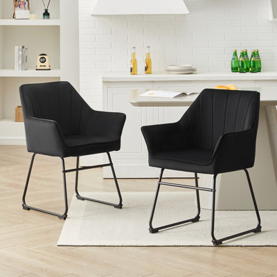 48cm H Upholstered Metal Armchair
