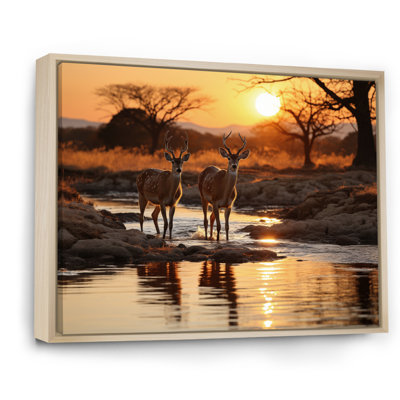 Cerf africain sur toile