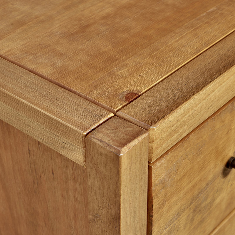 Commode 3 tiroirs Amesfield, Chêne rustique