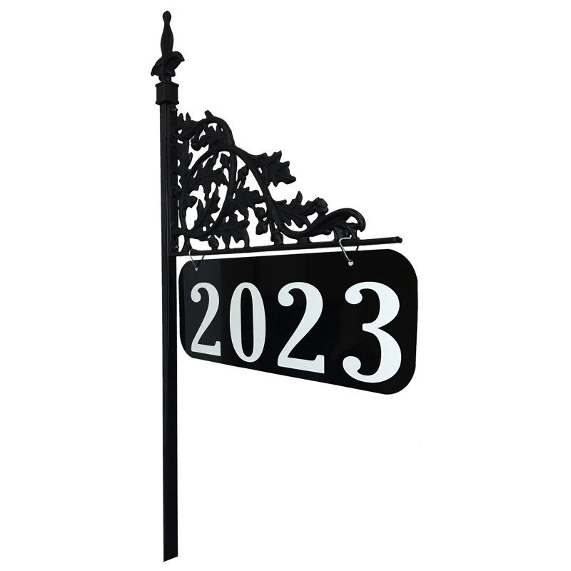 Poteau d’adresse 1 ligne pour chêne de jardin unique, Oui
