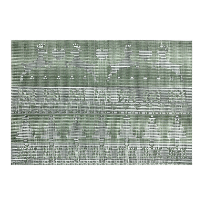 Ensemble de napperon 12 pièces à motif de renne et d’arbres AJ