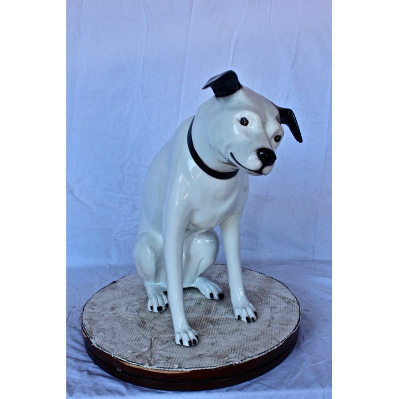 Jack Russel Terrier Dog Bronze Statue -  Size: 25"L X 11"W X 26"H.