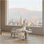 Table de bout moderne 22,6 po x 15,7 po x 15 po - gris brillant lustré-1134423527