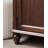 Functional Walnut Storage Cabinet with Glass Doors