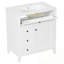 Meuble-lavabo avec lavabo, 3 tiroirs et tablette réglable-493537217