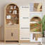 Aterlia 78.7" Arched Storage Bookcase-1773874411