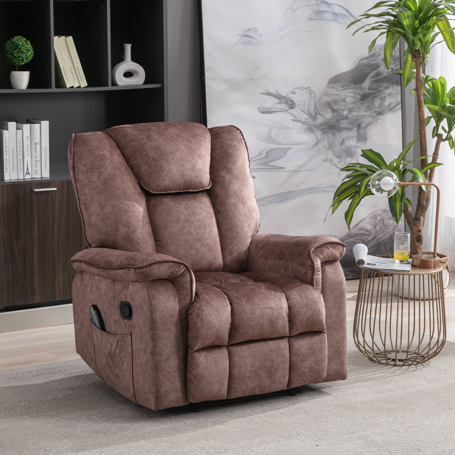 Falisha Upholstered Heated Massage Chair