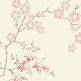 Laura Ashley Oriental Blossom Wallpaper Roll
