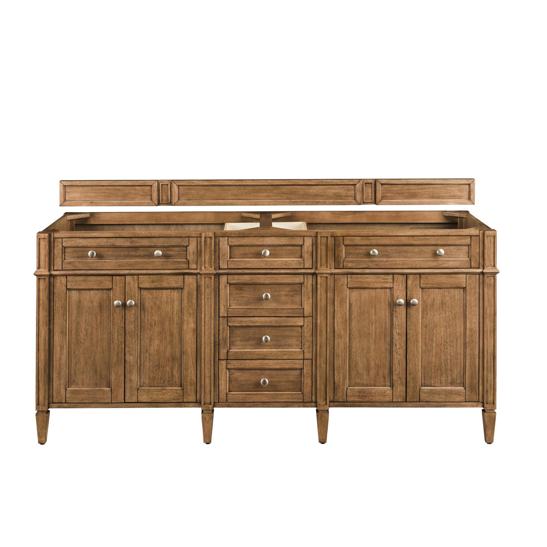 Dussault 72'' W Double Bathroom Vanity Base Darby Home Co Base Finish: Saddle Brown