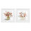 Delicate Watercolor Bouquets in Glass, ensemble de 2 reproductions encadrées sous verre, par Carol Robinson