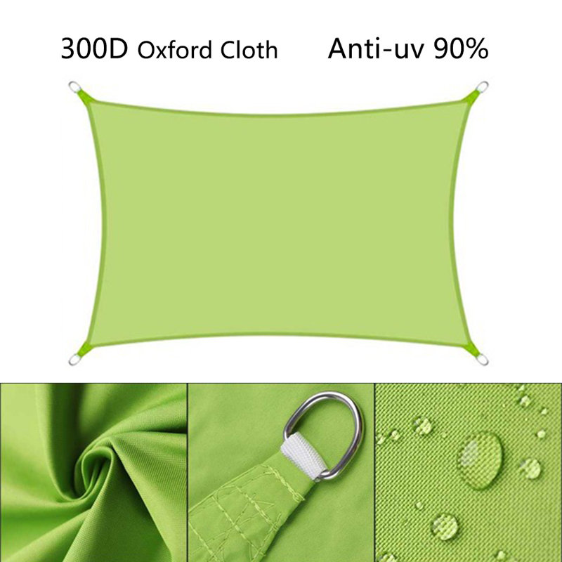 10'x13' Rectangle Shade Sail, Green