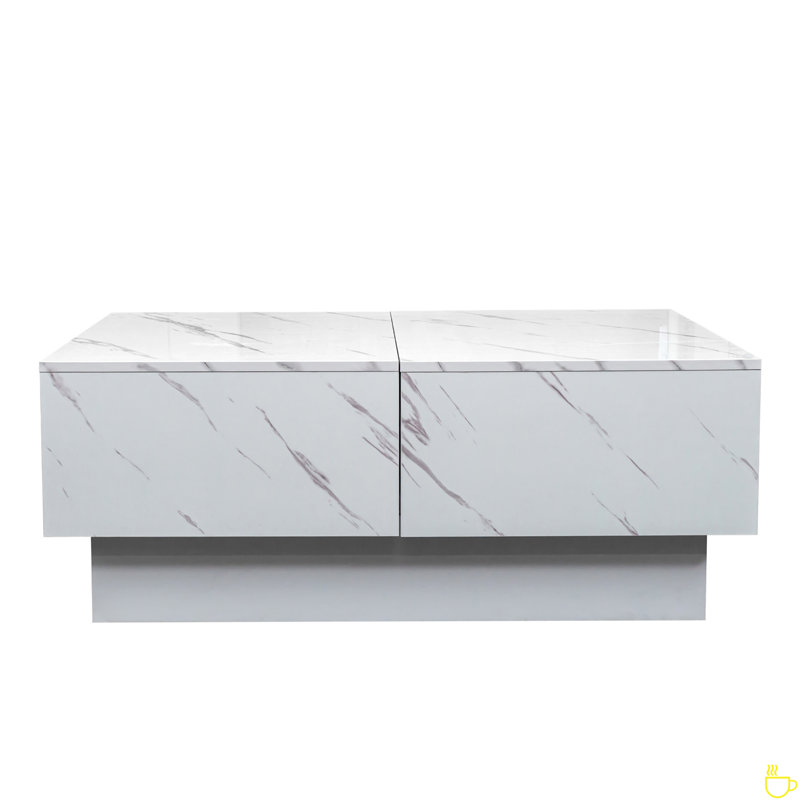 Coffee Table With Sliding Tabletop, Centre Table With Hidden Storage Compartment, Extendable Table