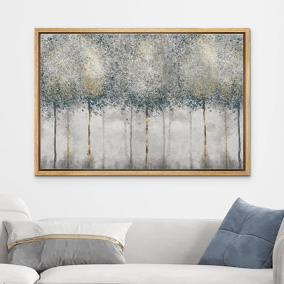 " Green Gold Pastel Country Forest Tree "