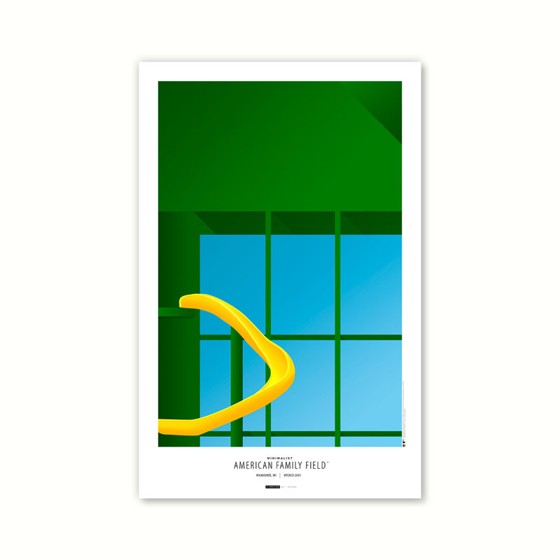«Minimalist Family Insurance Field» par S. Preston, reproduction d'art graphique sur papier sans cadre
