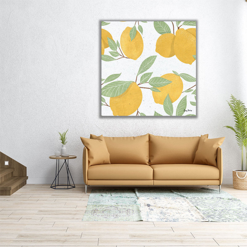 Motif de cocktails fruités II - impression sur toile, H 20 po x l 20 po