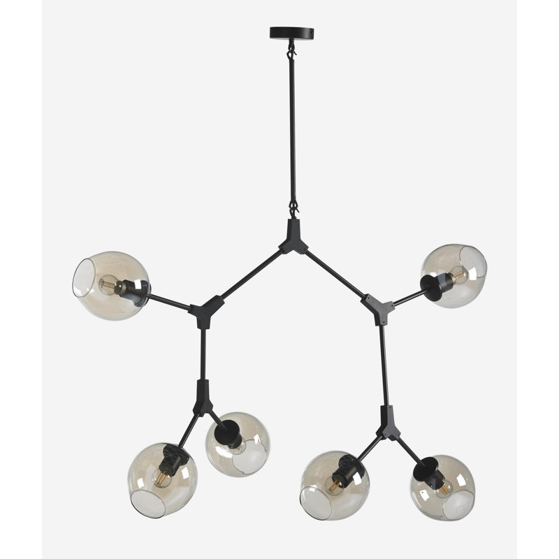Oberon 6 - Light Black Geometric Pendant