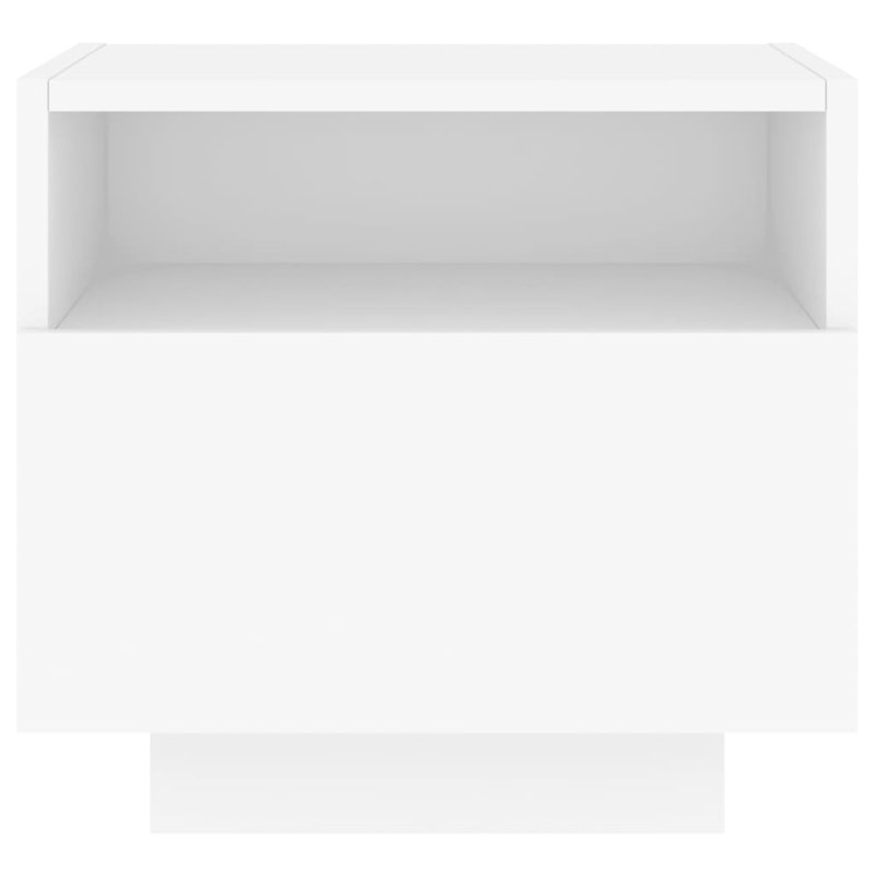Brayli 39cm W Bedside Table, White, Set of 2