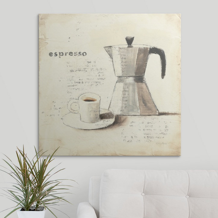 « ii » par emily adams, impression Parisian Coffee, H 35 po x l 35 po x P 1,5 po, Toile