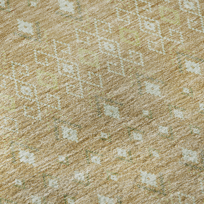 Premium Machine Washable Prisco Copper Rug, Rectangle 8' x 10'