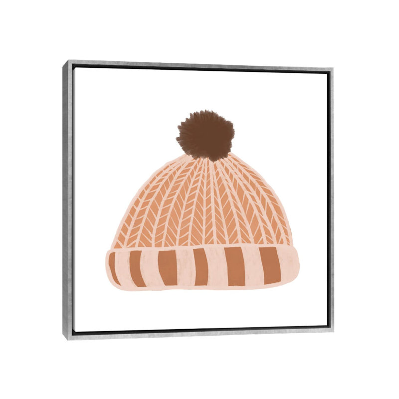 "Bonnet laineux" par Orara studio-reproduction d’art, Toile avec cadre argenté, Pas de tapis, H 18 po x l 18 po x 1,5 po