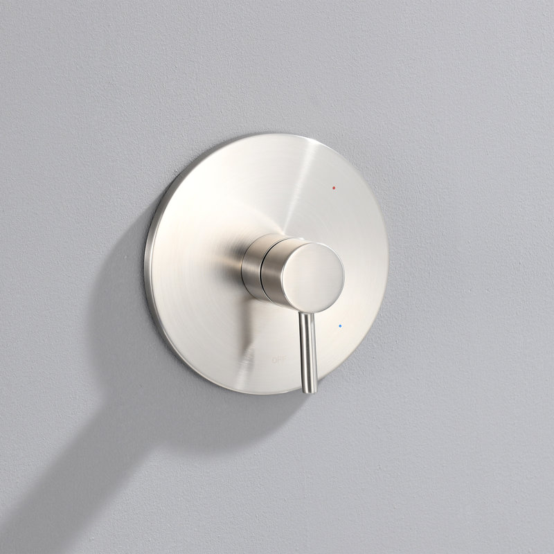Single Handle 1-Spray Shower Faucet with Valve, Brushed Nickel