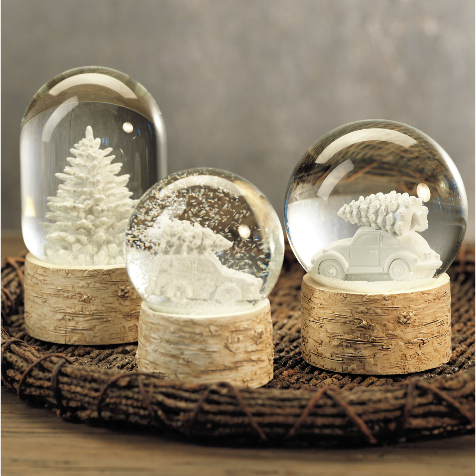 Snow Globe Car Holiday Sculpture Accent