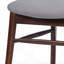 Ensemble de 2 chaises de salle à manger rembourrées Mid-Century avec structure en bois d'hévéa, noyer-293743339