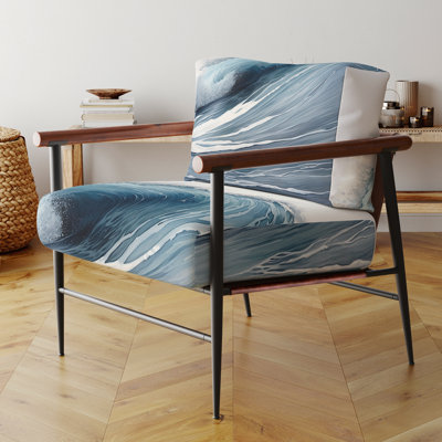 Chaise d'appoint Ocean Wave Motion III - rembourrée Paysages