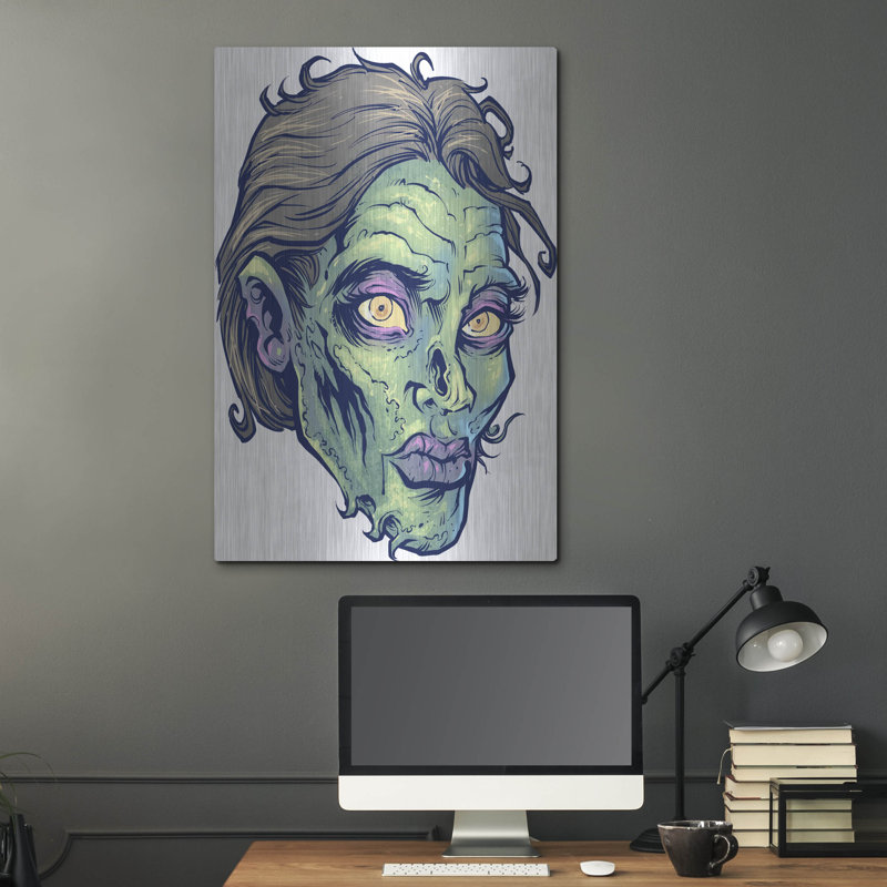 " Zombie Pattern Head 05 " Print, 36" H x 24" W