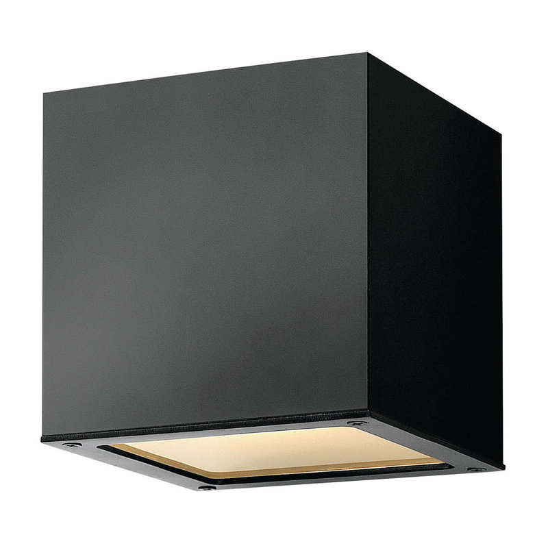 Kube LED Outdoor Flush Mount, Satin Black, Two-Sided