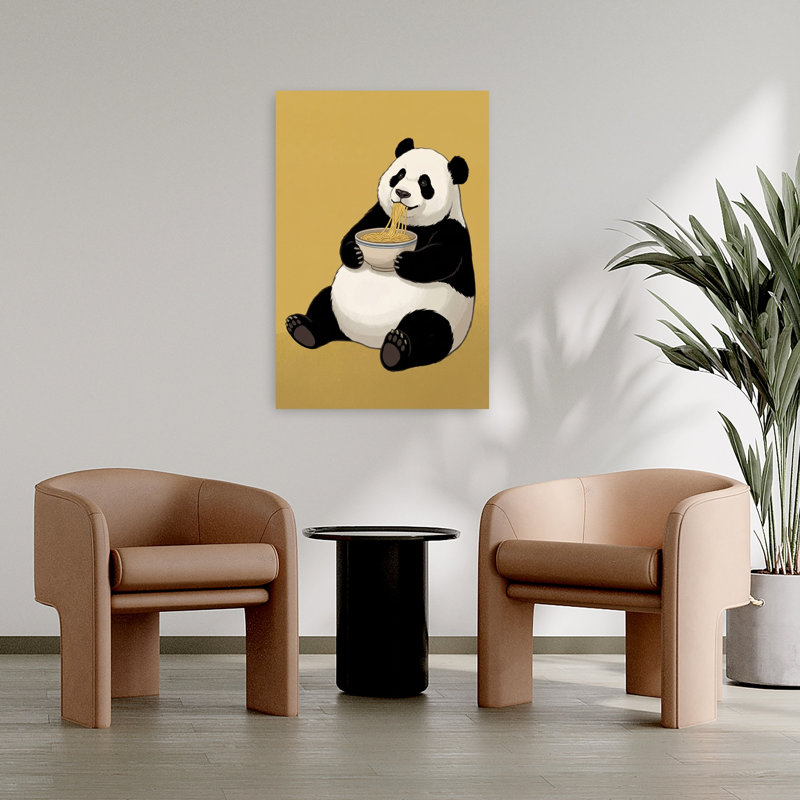 Art mural forêt de panda, H 36 po x l 24 po