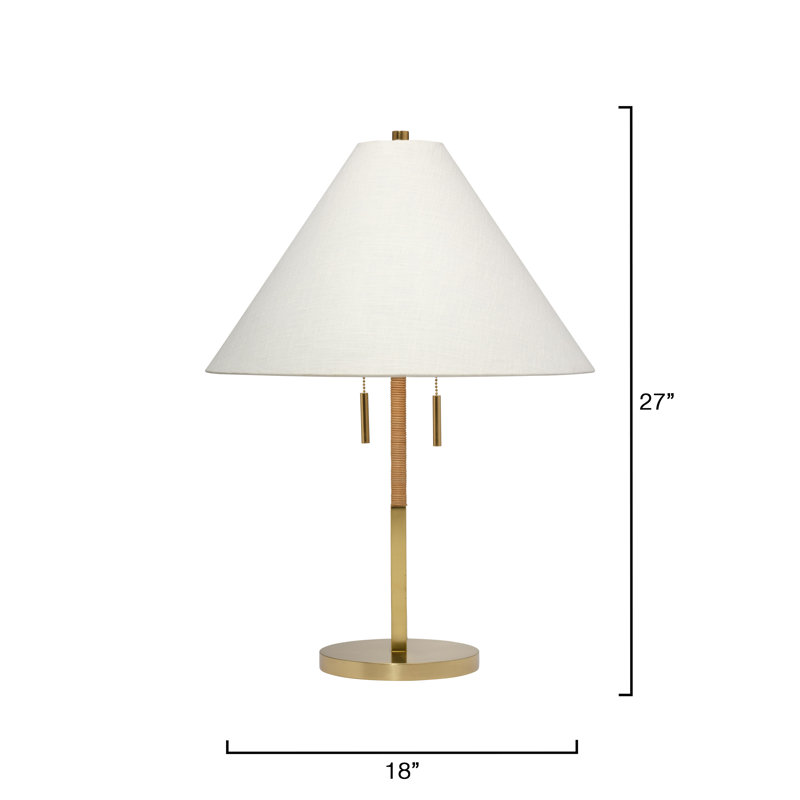 Harrison Rattan Table Lamp, Natural
