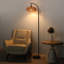 Lampe sur pied en rotin arqué 69,6 po avec lumière DEL et télécommande Aarzo (ensemble de 2)