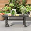Table de salle à manger d'extérieur rectangulaire pour 6 personnes avec trou pour parasol, résistance aux intempéries-687190797