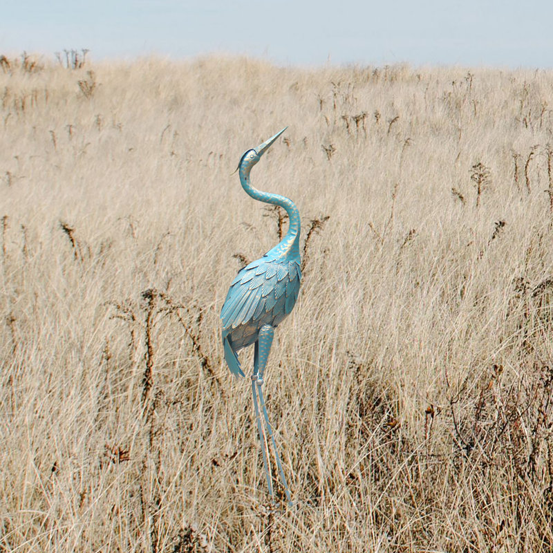Statue de jardin Paidyn Crane, Bleu