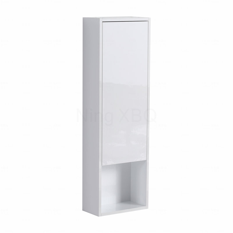 Armoire murale de salle de bain 12 po, portes à fermeture douce, conception à fixation flottante, blanc brillant (emballage Kd)