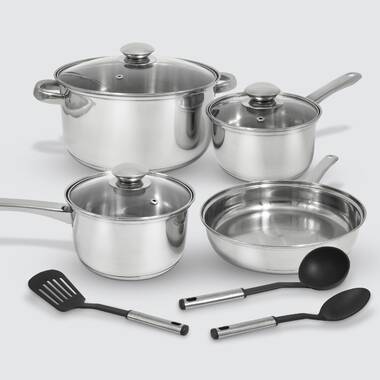 Rachael Ray Create Delicious 10 Piece Stainless Steel Cookware Set, St -  Loft410