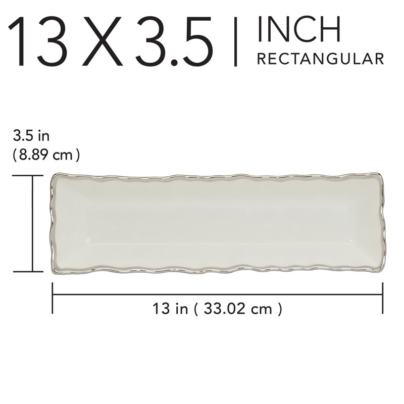 Regency Silver Cracker Tray 13in x 3in