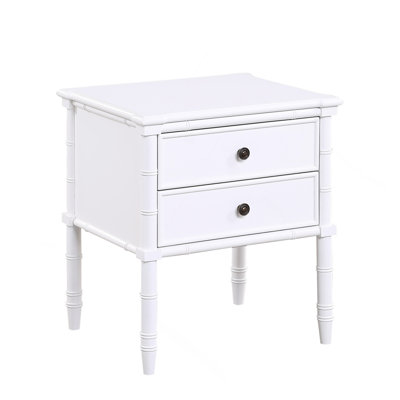 Emmett 2 Drawer Nightstand - White