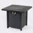 28-Inch Iron Square Propane Fire Pit Table
