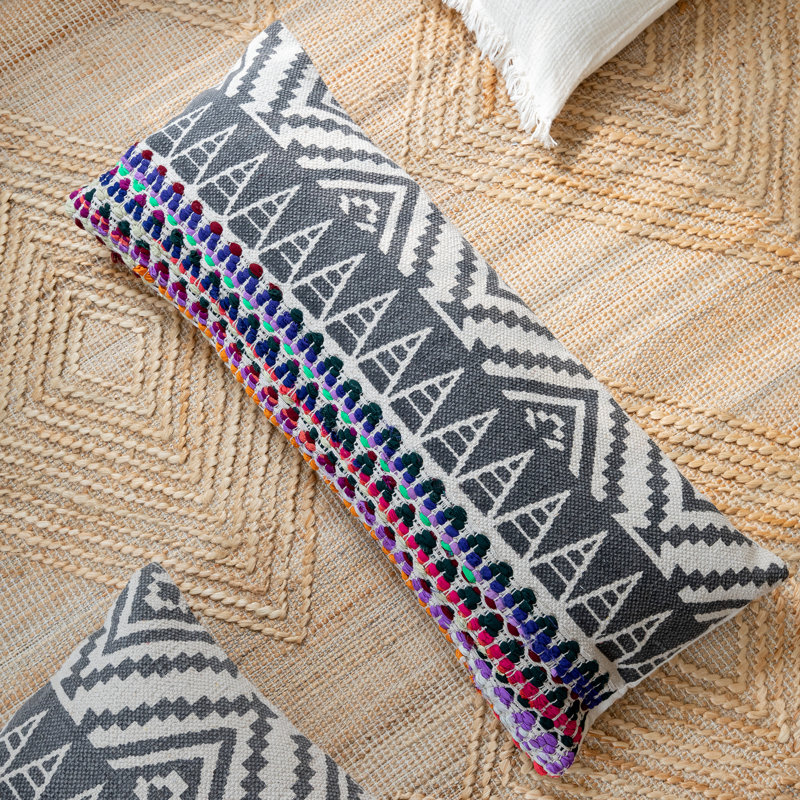 Coussin en coton, Polyester, H 14 po x l 36 po