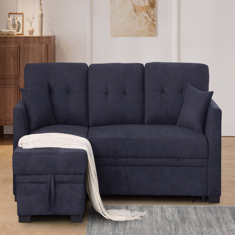 Canapé-lit modulaire, Tissu bleu