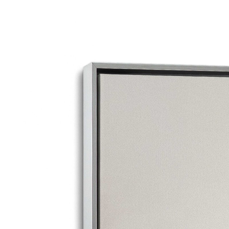 Ensemble de 2 toiles encadrées, Cadre flottant en chrome poli, H 36,75 po x l 49,5 po x P 1,75 po