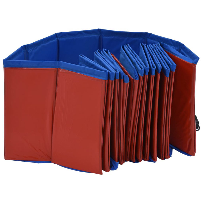Piscine pour animaux Gunnulf PVC, Rouge, L 31,5 po x H 7,9 po