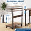 Support pour unité centrale réglable en hauteur sur 5 niveaux en bois de pêcher, support à roulettes pour tour d'ordinateur avec roulettes verrouillables et panneau ventilé – Chariot mobile pour PC sous bureau avec gestion des câbles pour le jeu et le télétravail